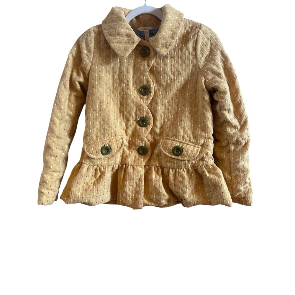 Mathilda Jane Yellow Going Easy‎ Woven Jacket Girl's Size 14 Wildlife Lining